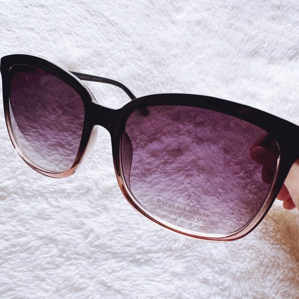 Joanne Clear w/ Purple Tint Square Sunglasses - Picture 9 of 15